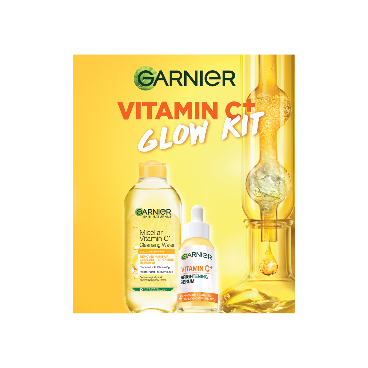 Pachet Skin Naturals Apa micelara cu Vitamina C 400ml + Serum cu Vitamina C 30ml, Garnier