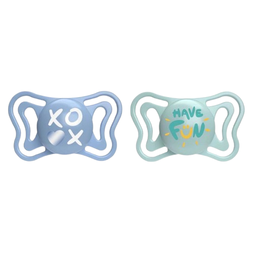 Suzete din silicon pentru copii 6-16 luni PhysioForma Light Glow Bleu, 2 bucati, Chicco