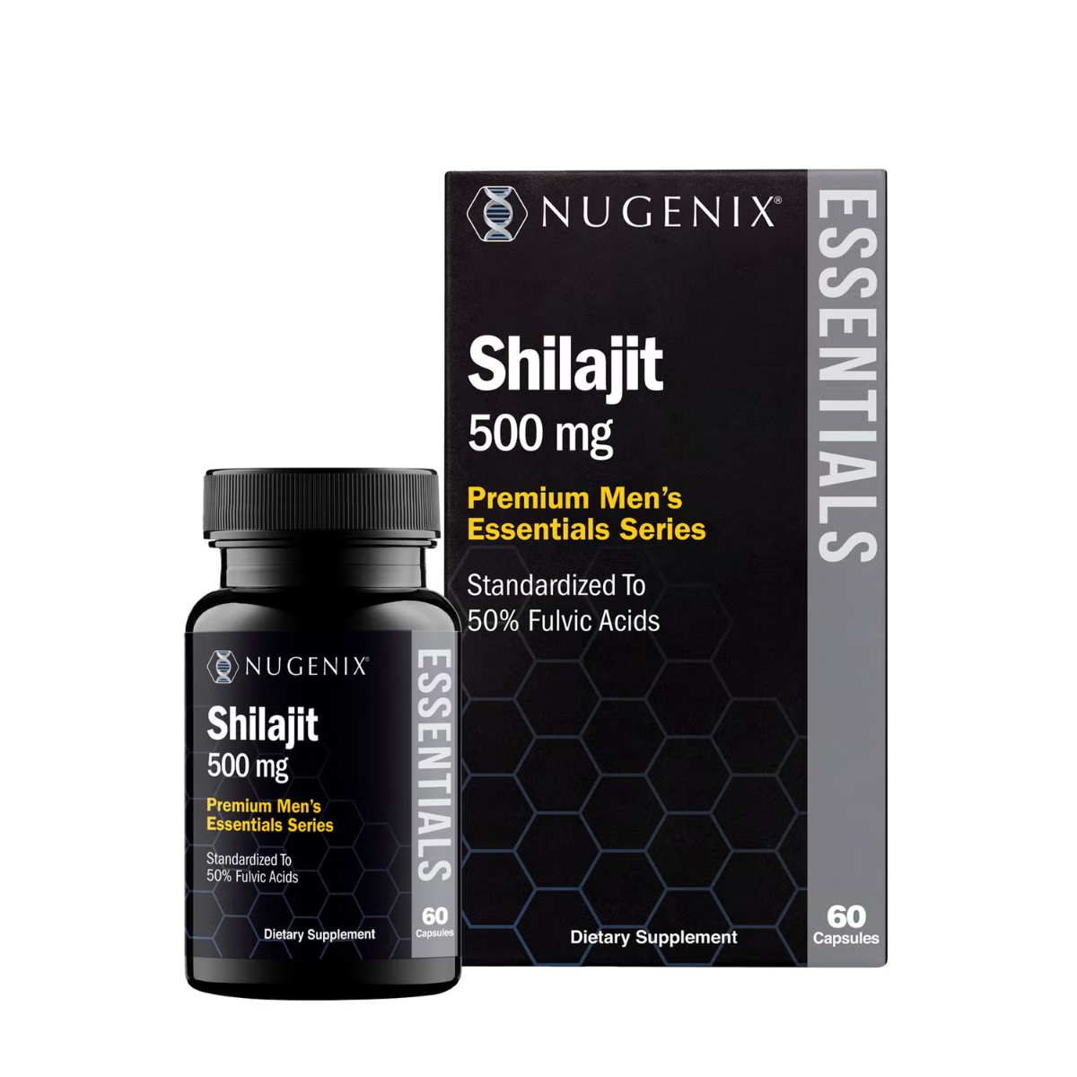 Rasina pura de Shilajit din Himalaya Nugenix® Shilajit, 60 capsule, GNC
