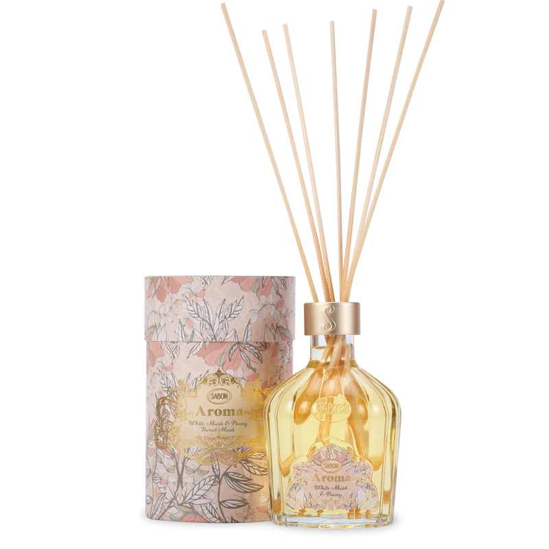 Parfum de camera White Musk & Bujor, 245ml, Sabon