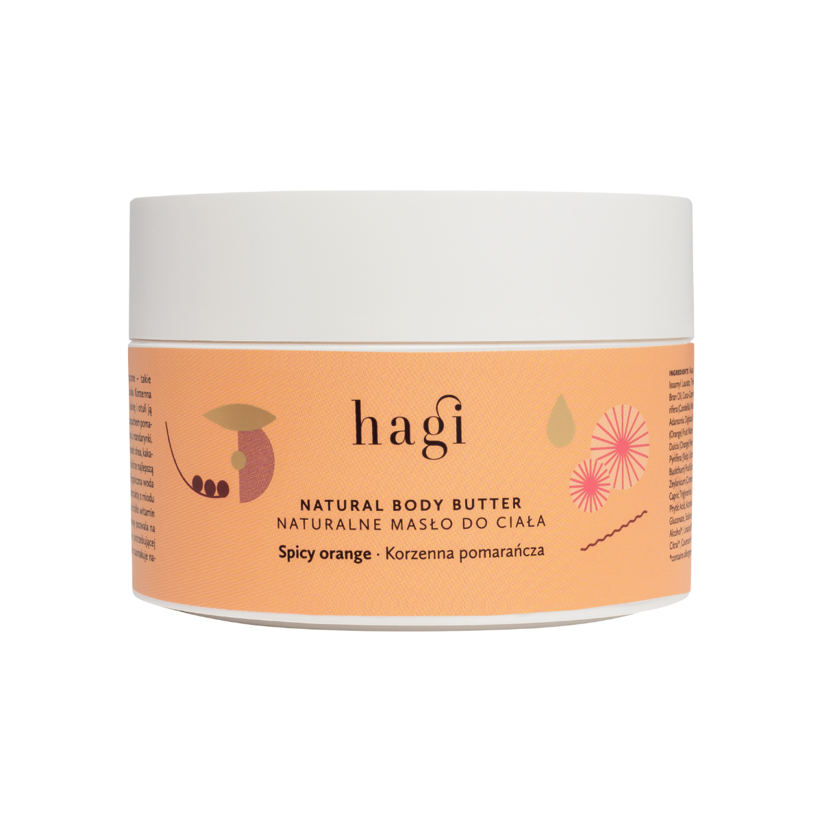 Unt natural regenerant pentru corp Spicy Orange, 200ml, Hagi