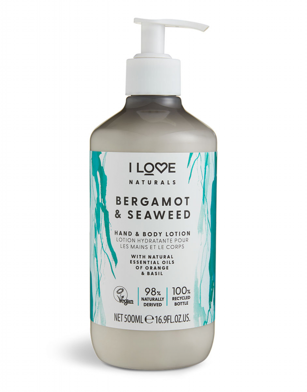Lotiune de maini si corp Bergamot Seaweed Naturals, 500ml, I Love Cosmetics