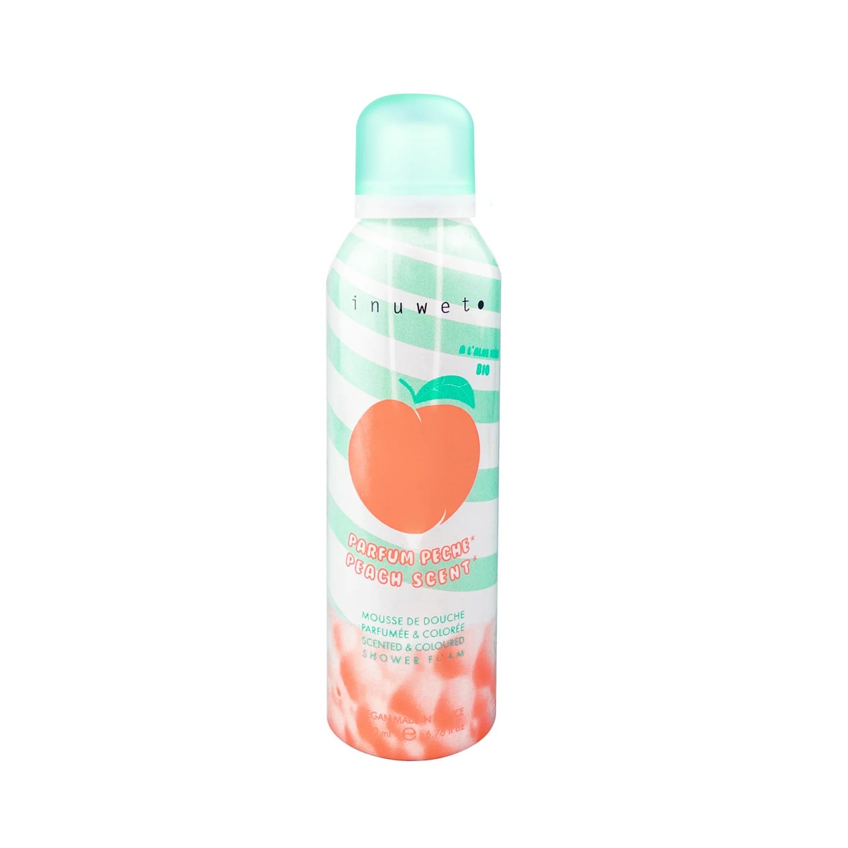 Spuma de baie cu parfum de piersica, 200ml, Inuwet