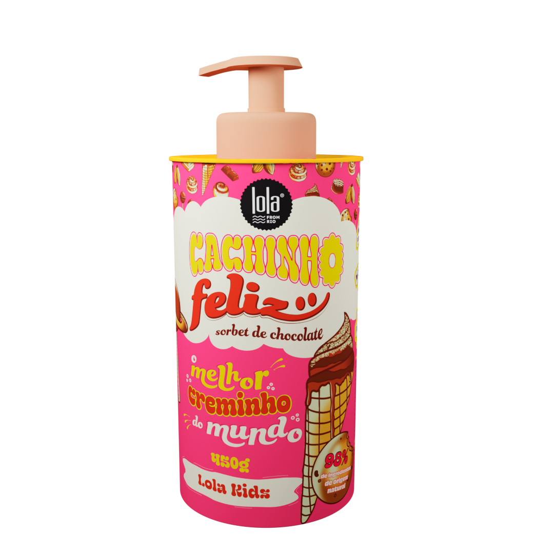 Crema pentru bucle copii cu aroma de ciocolata Cachinho Feliz, 450g, Lola Cosmetics