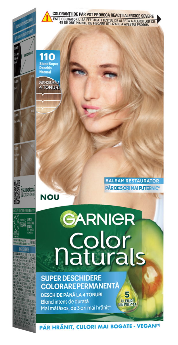 Vopsea de par permanenta Color Naturals  110 Blond Super Deschis Natural, 112ml, Garnier