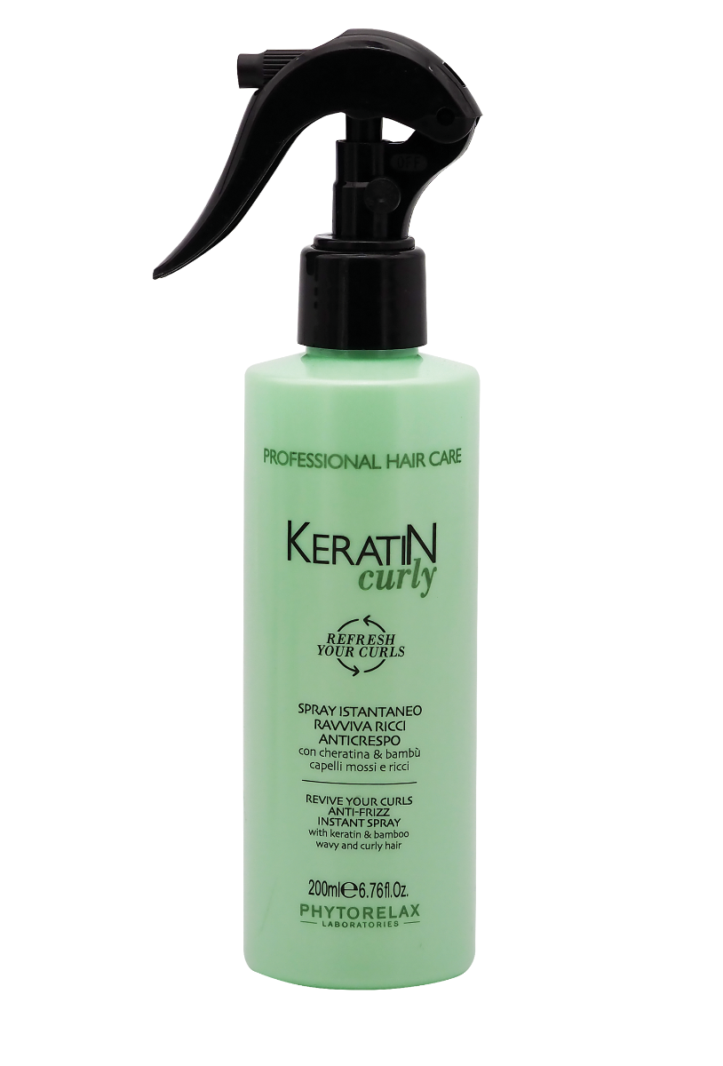 Spray instant pentru par cret si ondulat anti-frizz cu keratina, 150ml, Phytorelax
