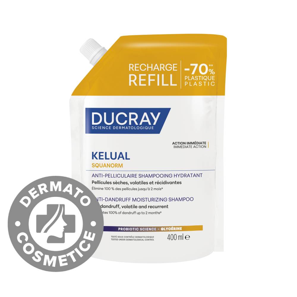 Sampon antimatreata hidratant pentru matreata uscata Kelual Squanorm, 400ml, Ducray