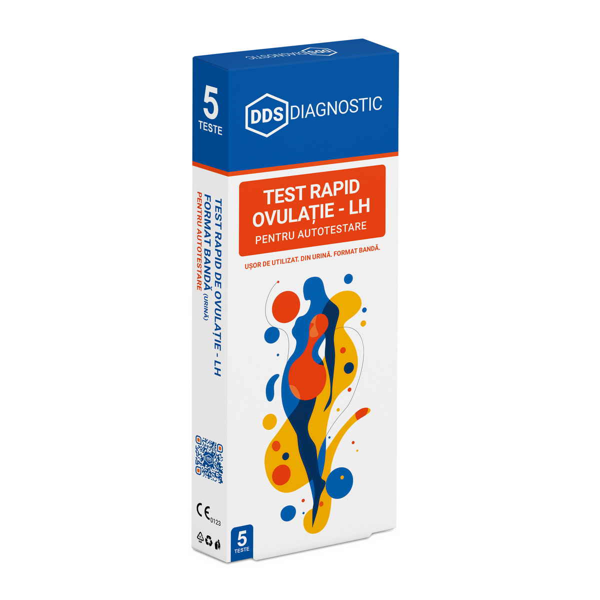 Test rapid de ovulatie LH format banda (urina) Autotestare, 5 bucati, DDS Diagnostic