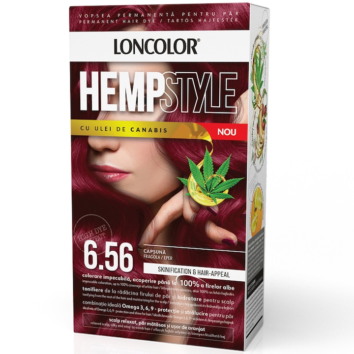 Vopsea de par permanenta HempStyle Nr. 6.56, 110ml, Loncolor