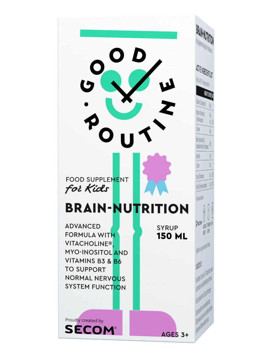 Brain-Nutrition Kids cu aroma de capsuni, 150ml, Secom