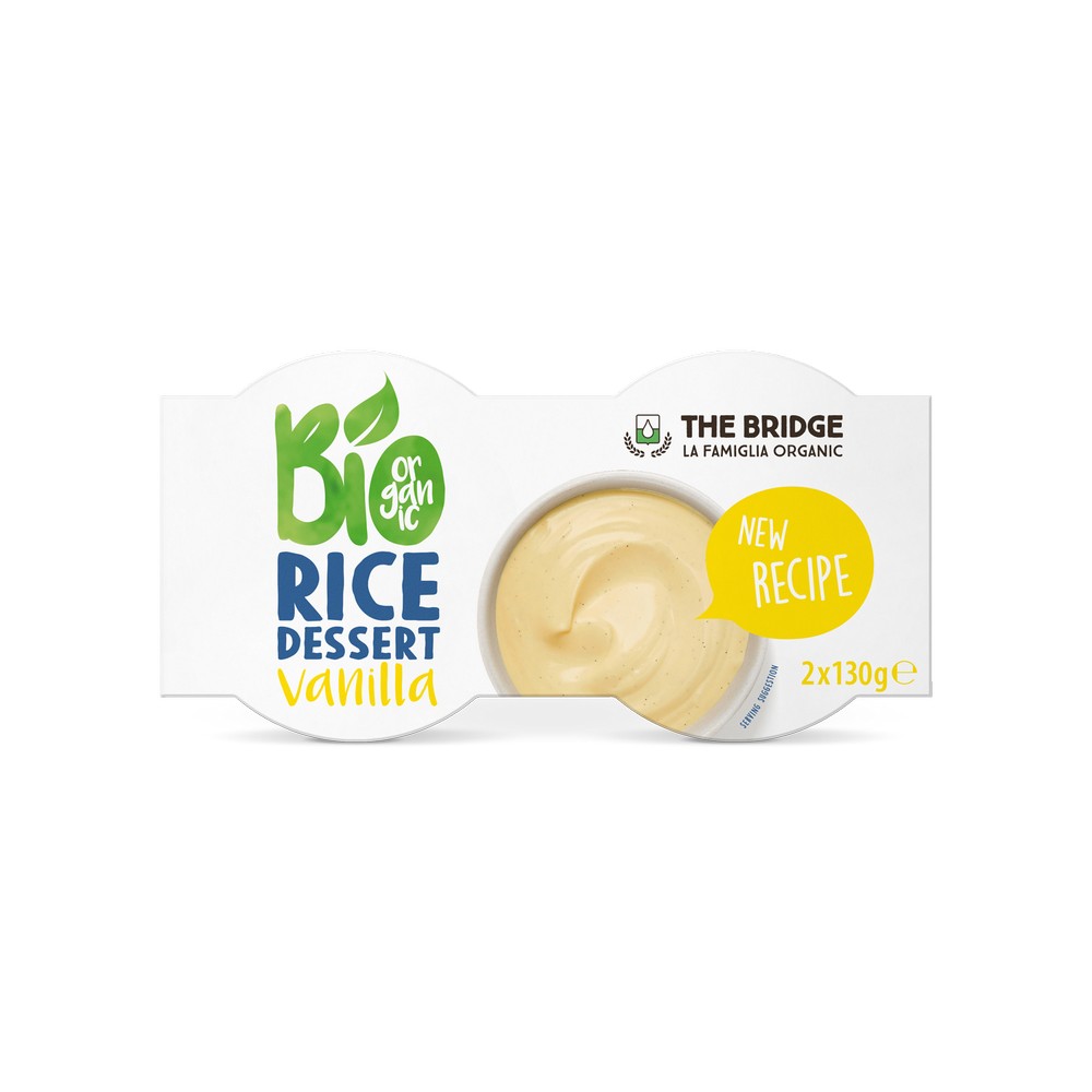 Desert ecologic din orez cu vanilie, 2x130g, The Bridge