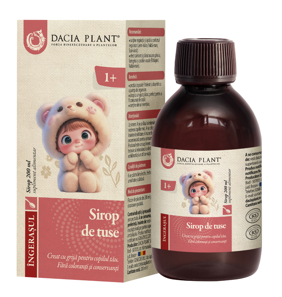 Sirop de tuse Ingerasul, 200 ml, Dacia Plant