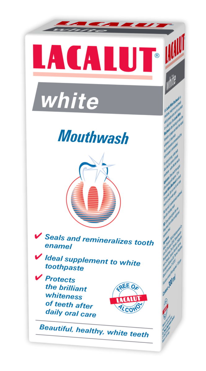 Apa de gura White Antiplaque, 300ml, Lacalut