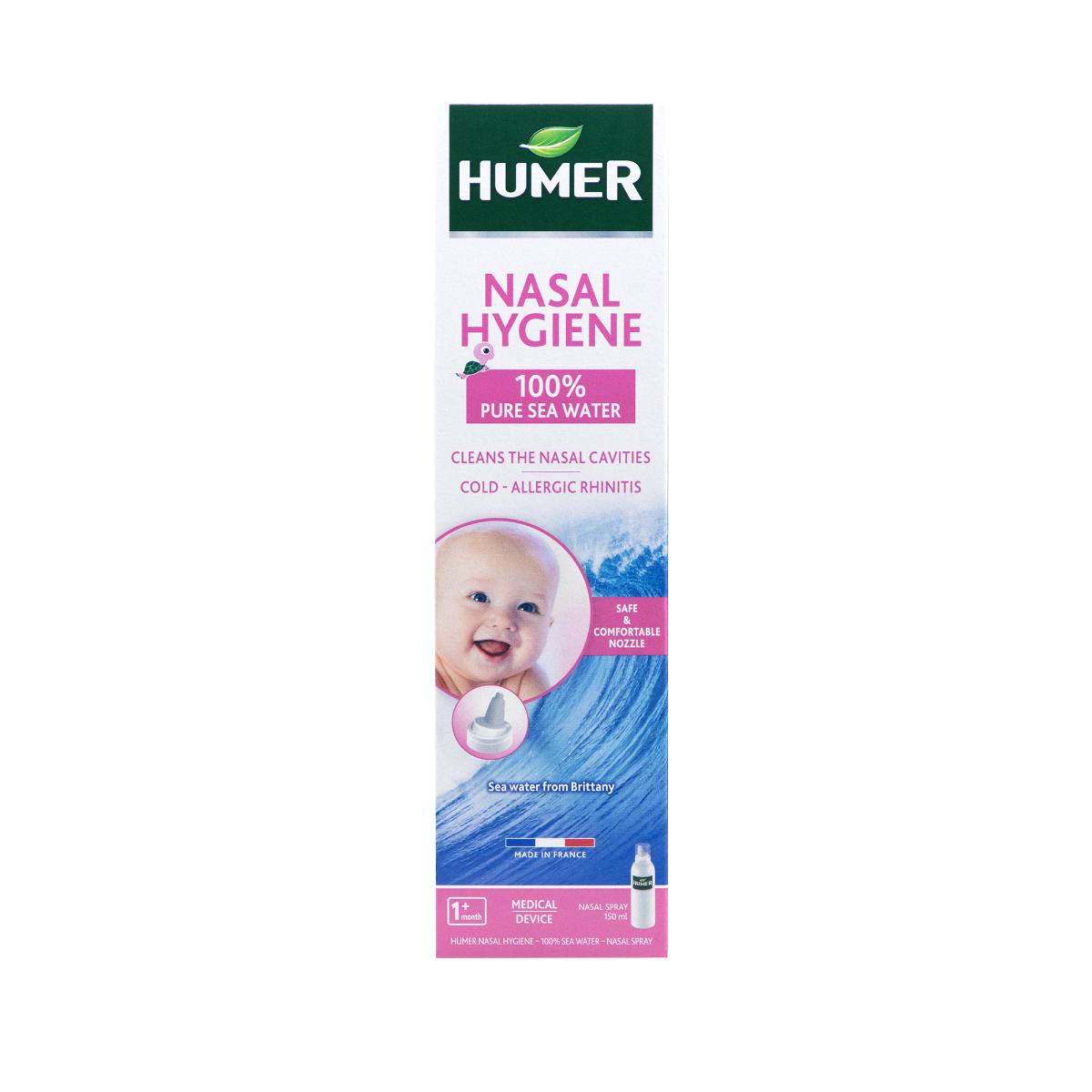 Spray nazal cu apa de mare pentru copii, 150ml, Humer