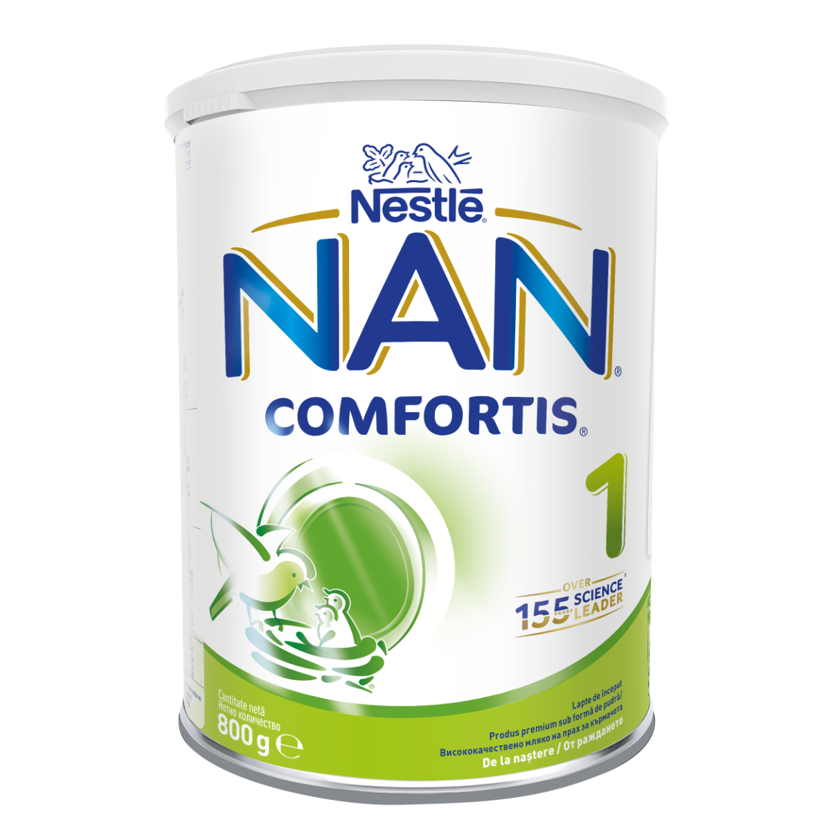 Lapte praf de inceput pentru bebelusi NAN Comfortis 1 intre 0-6 luni, 800g, Nestle