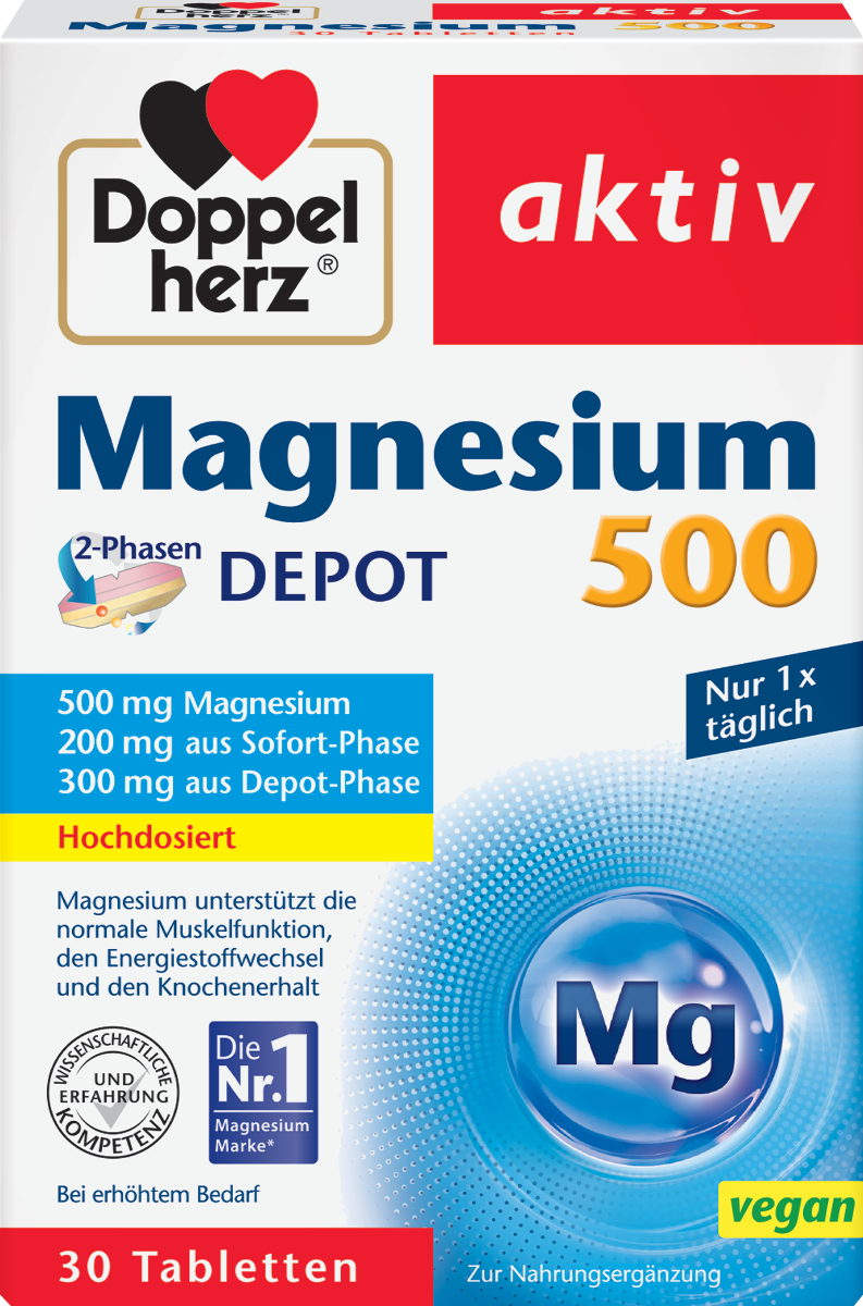 Magneziu 500mg, 30 comprimate, Doppelherz
