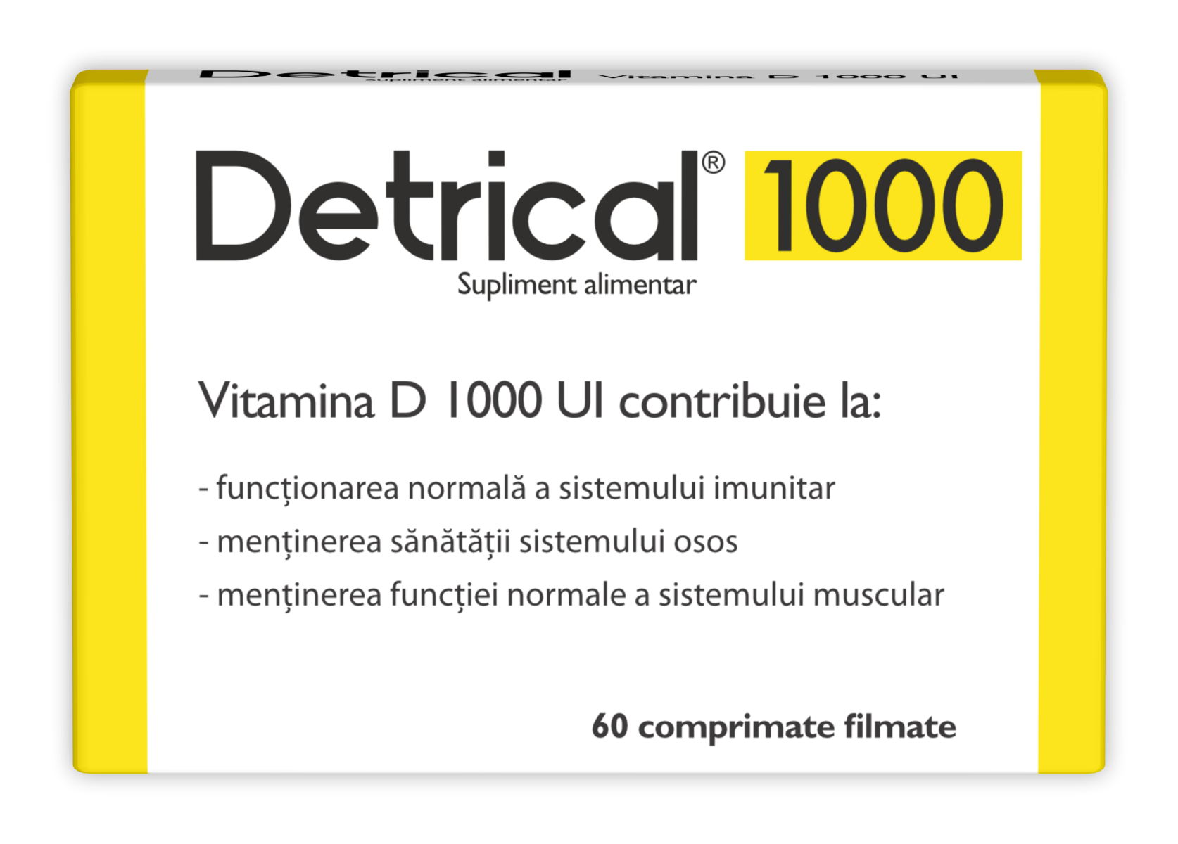 Detrical vitamina D 1000 UI, 60 comprimate, Zdrovit
