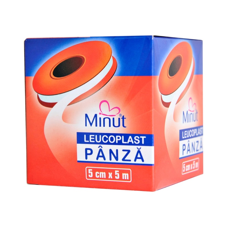Leucoplast din panza, 5x5 cm, Minut
