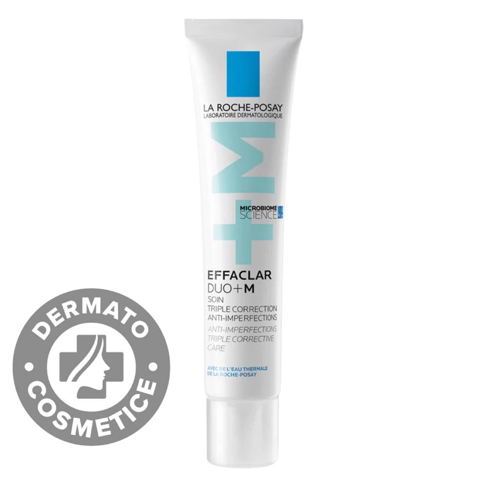 Crema de fata anti-imperfectiuni ten gras cu tendinta acneica SPF 30 Effaclar Duo +M, 40ml, La Roche-Posay