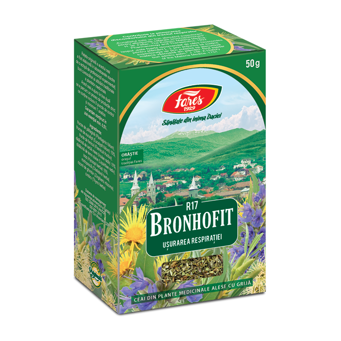 Ceai Bronhofit usurarea respiratiei, 50g, Fares
