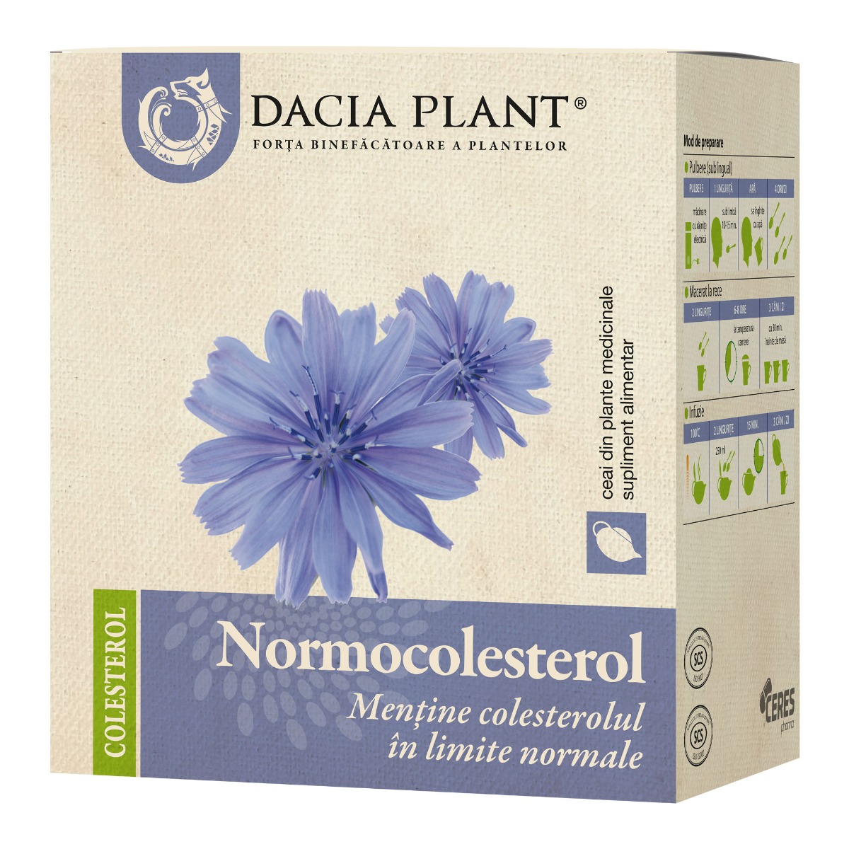 Ceai Normocolesterol, 50g, Dacia Plant