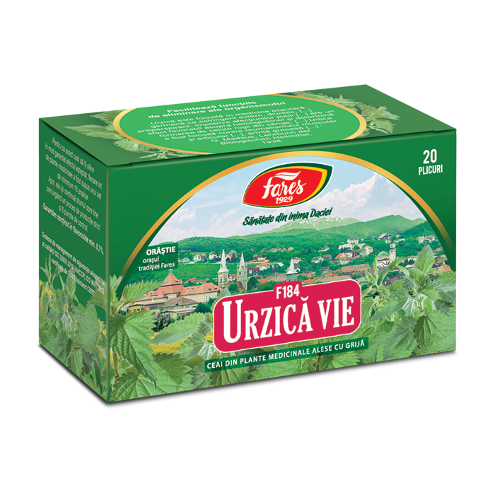 Ceai de urzica vie F184, 20 plicuri, Fares