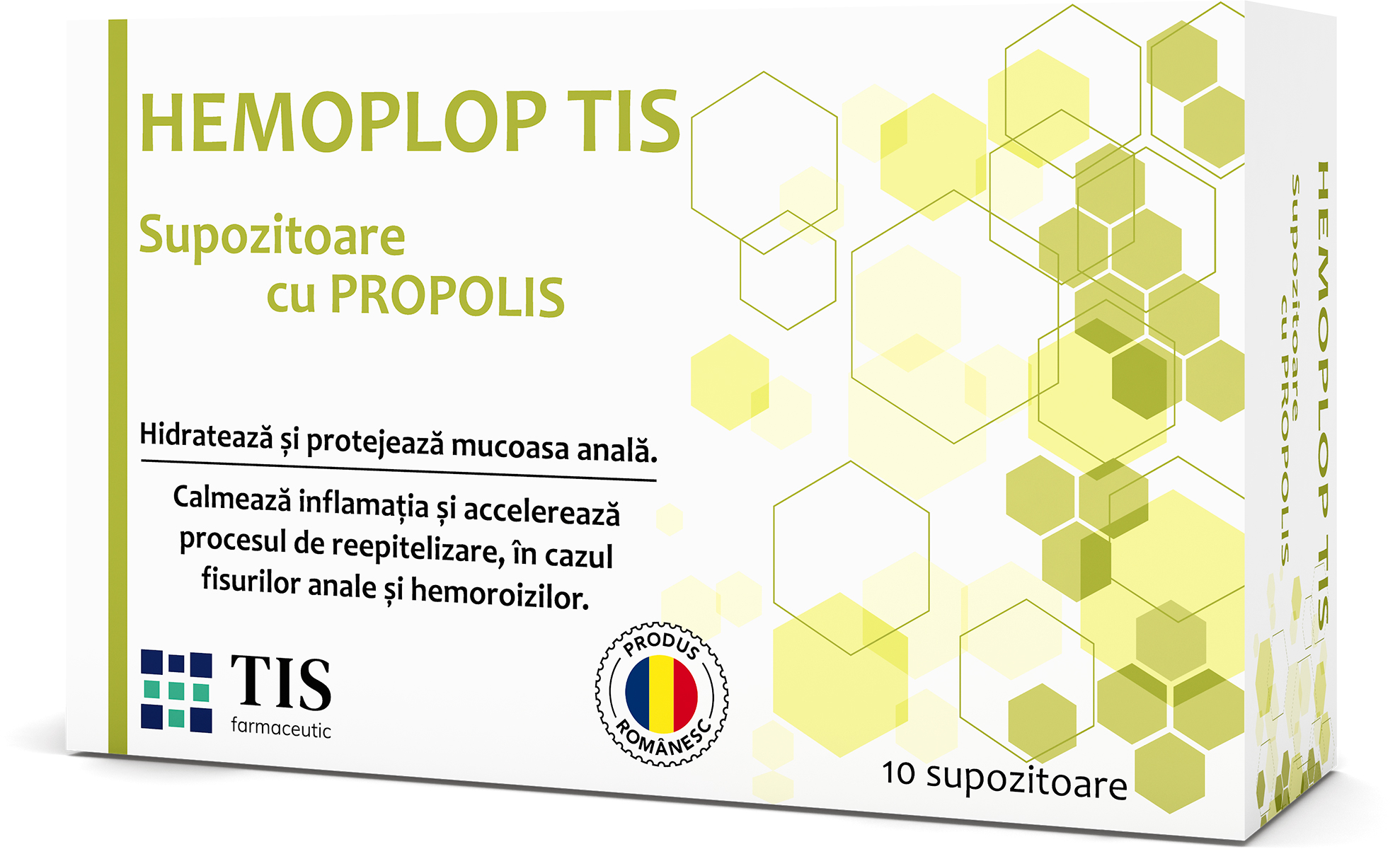 Supozitoare cu propolis Hemoplop Tis, 10 bucati, Tis Farmaceutic