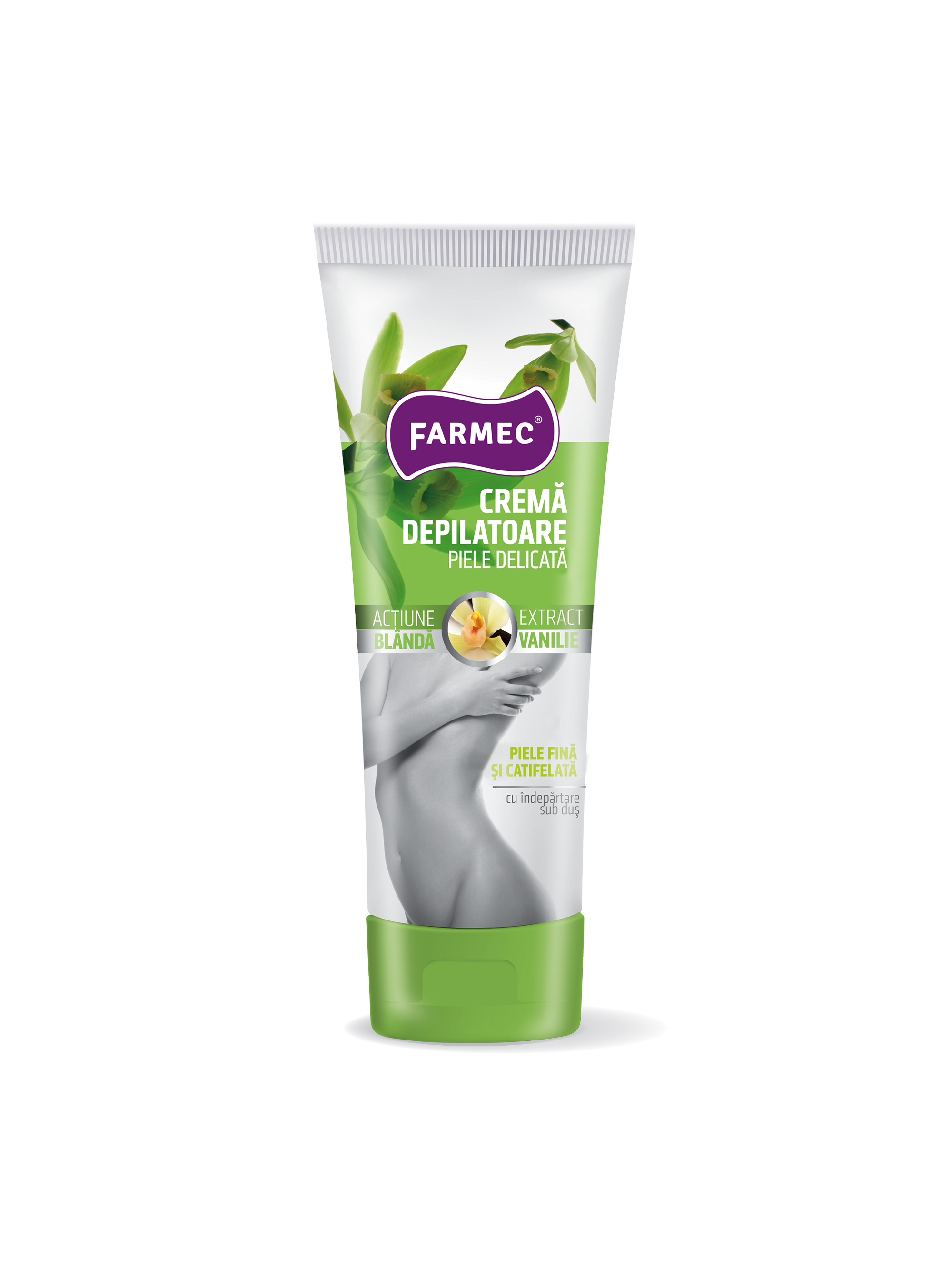 Cremă Depilatoare Pentru Piele Delicată Cu Extract De Vanilie Acțiune Blndă, Farmec, 150 Ml